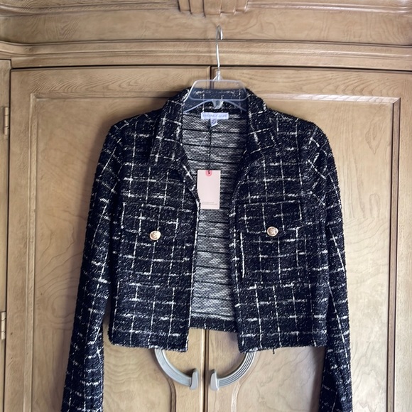 Sincerely Jules Tweed Look Cropped Jacket - Picture 1 of 7